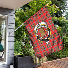 Binning (of Wallifoord) Tartan Crest Garden Flag