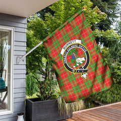 Burnett Ancient Tartan Crest Garden Flag