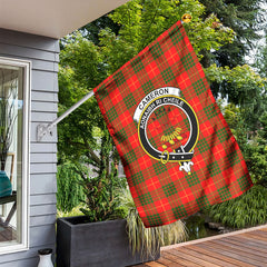 Cameron Modern Tartan Crest Garden Flag