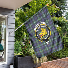 Campbell Argyll Modern Tartan Crest Garden Flag