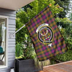 Carnegie Modern Tartan Crest Garden Flag