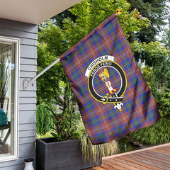 Chisholm Hunting Modern Tartan Crest Garden Flag