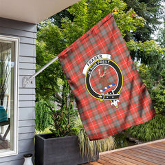 Fraser (of Lovat) Weathered Tartan Crest Garden Flag