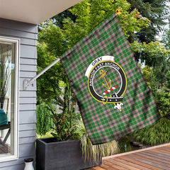 Gray Hunting Tartan Crest Garden Flag
