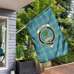 Hamilton Hunting Ancient Tartan Crest Garden Flag