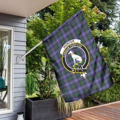 Hunter Modern Tartan Crest Garden Flag