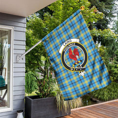 Laing Tartan Crest Garden Flag
