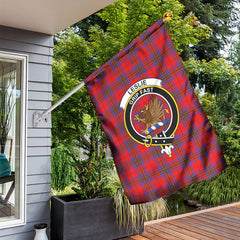 Leslie Modern Tartan Crest Garden Flag