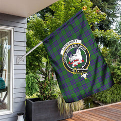 Lockhart Modern Tartan Crest Garden Flag