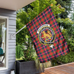 MacPherson Modern Tartan Crest Garden Flag