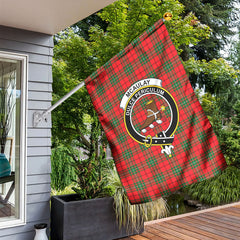 McAulay Modern Tartan Crest Garden Flag