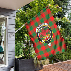Moncrief Tartan Crest Garden Flag