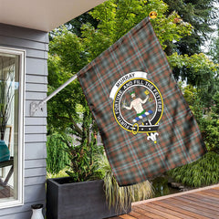 Murray of Atholl Weathered Tartan Crest Garden Flag