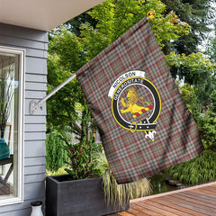 Nicolson Hunting Weathered Tartan Crest Garden Flag