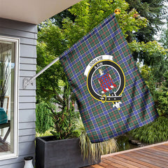 Ogilvie Hunting Modern Tartan Crest Garden Flag