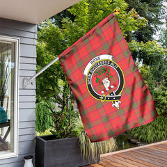 Ross Modern Tartan Crest Garden Flag