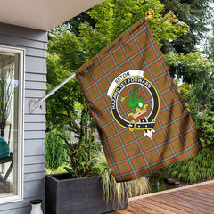 Seton Hunting Modern Tartan Crest Garden Flag