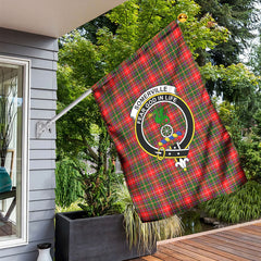 Somerville Tartan Crest Garden Flag