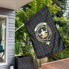 Urquhart Modern Tartan Crest Garden Flag