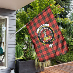 Wallace Weathered Tartan Crest Garden Flag
