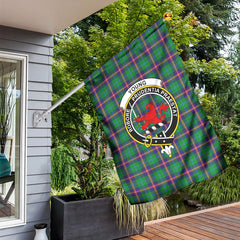Young Modern Tartan Crest Garden Flag