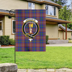 Chisholm Hunting Modern Tartan Crest Garden Flag