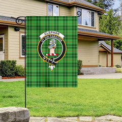Clephan (or Clephane) Tartan Crest Garden Flag