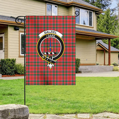 Dalziel Modern Tartan Crest Garden Flag