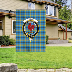 Laing Tartan Crest Garden Flag