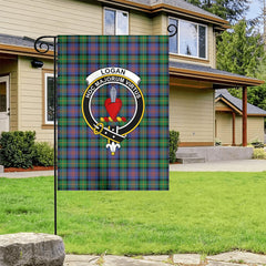Logan Ancient Tartan Crest Garden Flag