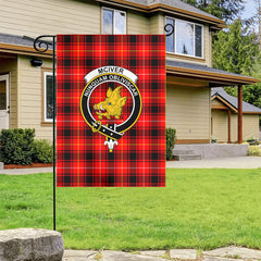 McIver Modern Tartan Crest Garden Flag