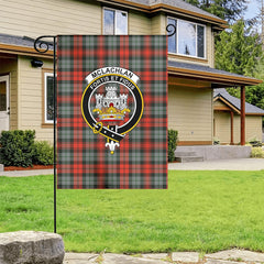 McLachlan Weathered Tartan Crest Garden Flag