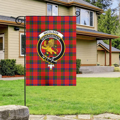 Nicolson Modern Tartan Crest Garden Flag