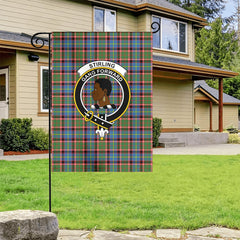 Stirling (of Keir) Tartan Crest Garden Flag