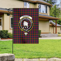 Tennant Tartan Crest Garden Flag