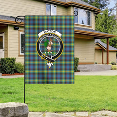 Watson Ancient Tartan Crest Garden Flag