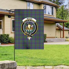 Wood Tartan Crest Garden Flag
