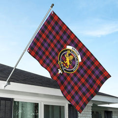 Broun Modern Tartan Crest House Flag