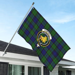 Campbell Modern Tartan Crest House Flag