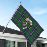 Carmichael Modern Tartan Crest House Flag