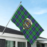 Graham of Menteith Modern Tartan Crest House Flag
