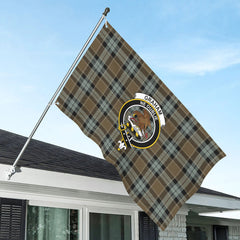 Graham of Menteith Weathered Tartan Crest House Flag