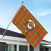 Leask Tartan Crest House Flag