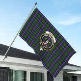 Russell Modern Tartan Crest House Flag