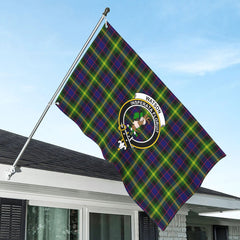 Watson Modern Tartan Crest House Flag