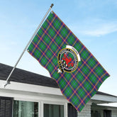 Young Modern Tartan Crest House Flag