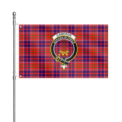 Cameron of Lochiel Modern Tartan Crest House Flag