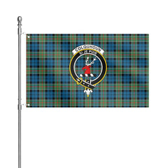 Colquhoun Ancient Tartan Crest House Flag
