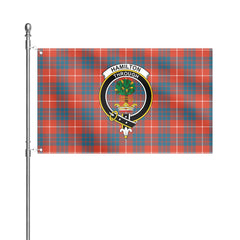 Hamilton Ancient Tartan Crest House Flag