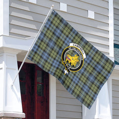 Campbell Faded Tartan Crest House Flag